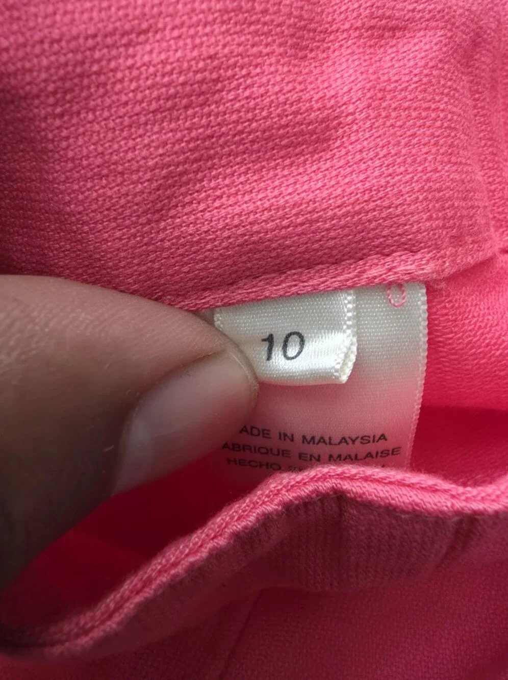 Susan Bristol Bright Pink Flat Front Straight Leg Trousers Pants Size 10 NWT